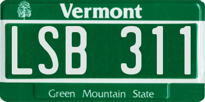 VT license plate LSB311
