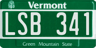 VT license plate LSB341