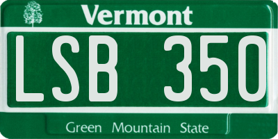 VT license plate LSB350
