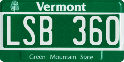 VT license plate LSB360