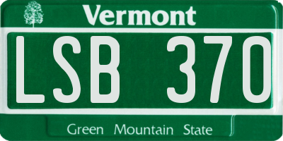 VT license plate LSB370