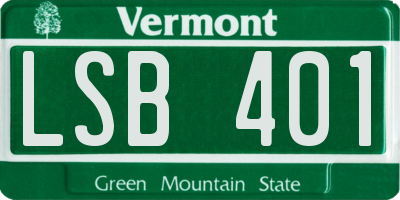 VT license plate LSB401