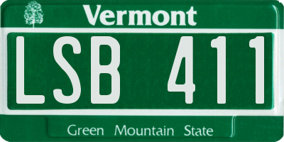 VT license plate LSB411