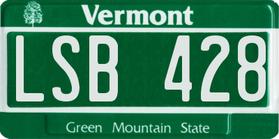 VT license plate LSB428