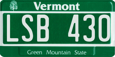 VT license plate LSB430