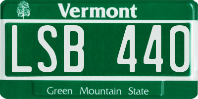 VT license plate LSB440