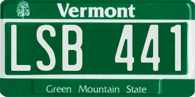 VT license plate LSB441