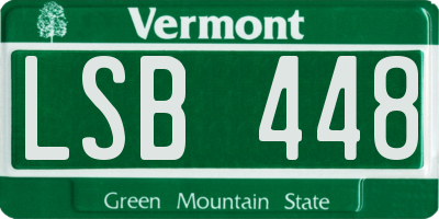 VT license plate LSB448