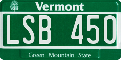VT license plate LSB450