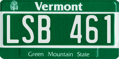 VT license plate LSB461