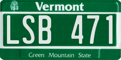 VT license plate LSB471