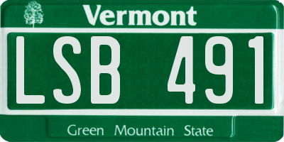 VT license plate LSB491