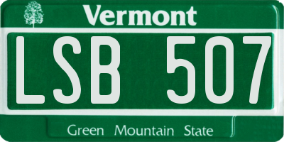 VT license plate LSB507