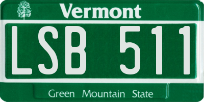 VT license plate LSB511