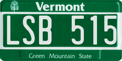 VT license plate LSB515