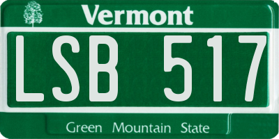 VT license plate LSB517
