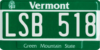 VT license plate LSB518