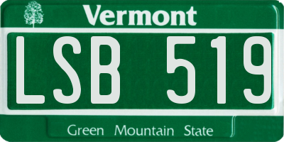 VT license plate LSB519