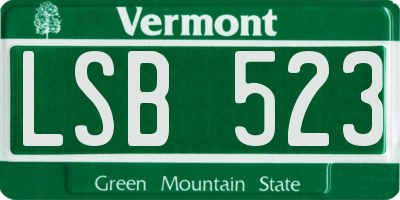 VT license plate LSB523