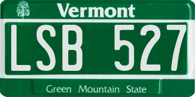 VT license plate LSB527