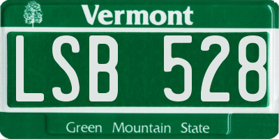 VT license plate LSB528