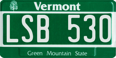 VT license plate LSB530