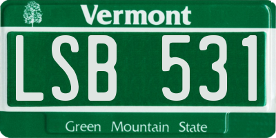 VT license plate LSB531