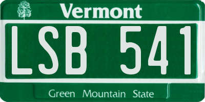 VT license plate LSB541