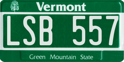 VT license plate LSB557
