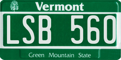 VT license plate LSB560
