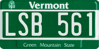 VT license plate LSB561