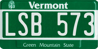 VT license plate LSB573