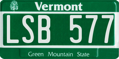 VT license plate LSB577