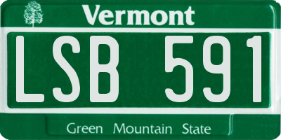VT license plate LSB591