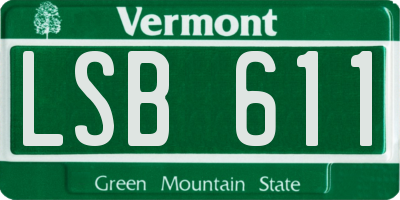 VT license plate LSB611