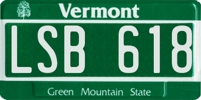 VT license plate LSB618