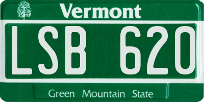 VT license plate LSB620