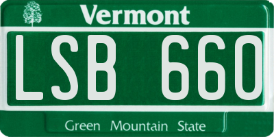 VT license plate LSB660