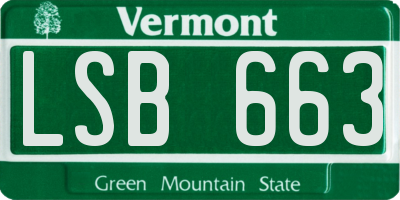 VT license plate LSB663