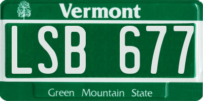 VT license plate LSB677