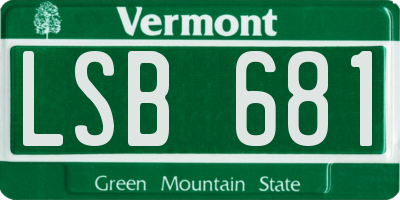 VT license plate LSB681