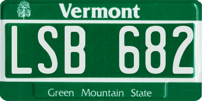 VT license plate LSB682