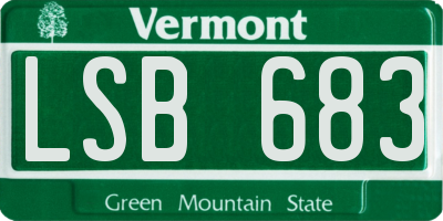 VT license plate LSB683