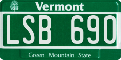 VT license plate LSB690