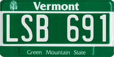 VT license plate LSB691