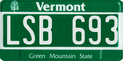 VT license plate LSB693