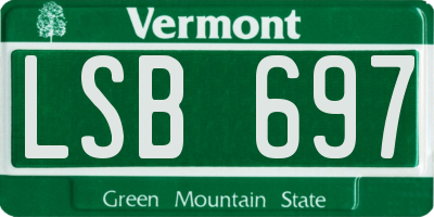 VT license plate LSB697