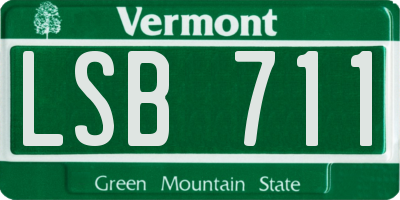 VT license plate LSB711