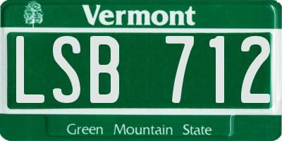 VT license plate LSB712
