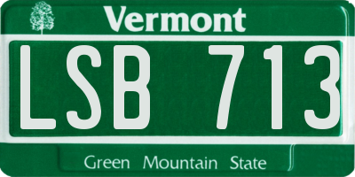 VT license plate LSB713